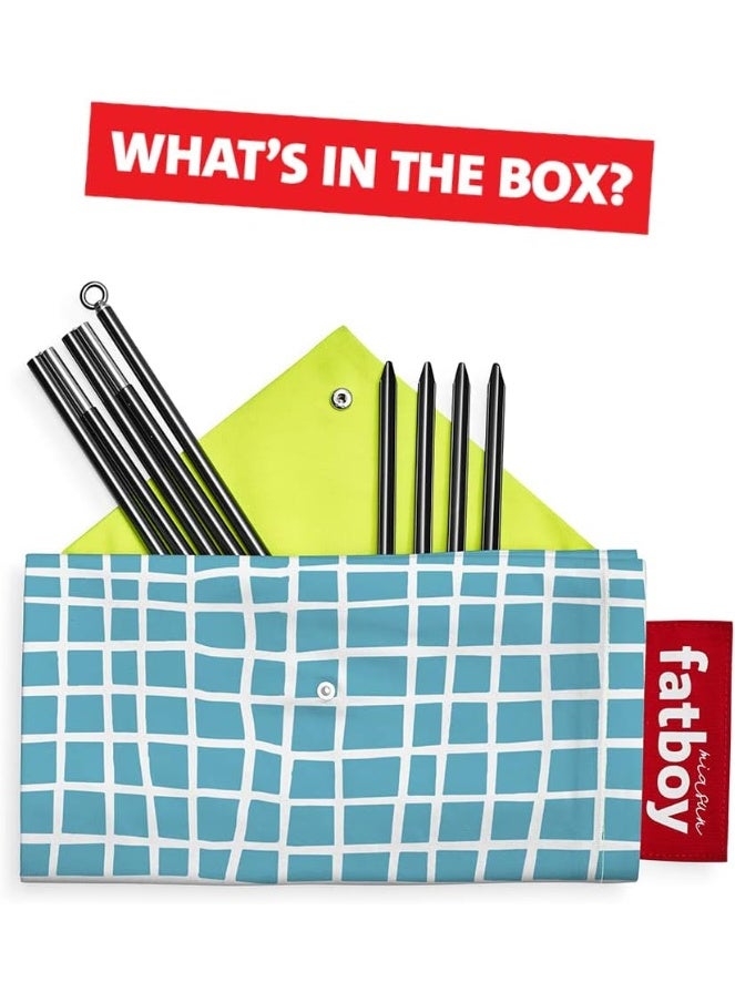 Fatboy Miasun Beach Tent |3 m² of shade | Fits 2 adults and 2 kids | cotton fabric with aluminum poles and ground pegs | Lightweight and compact | 330x190x140 cm - Venice - Image 4